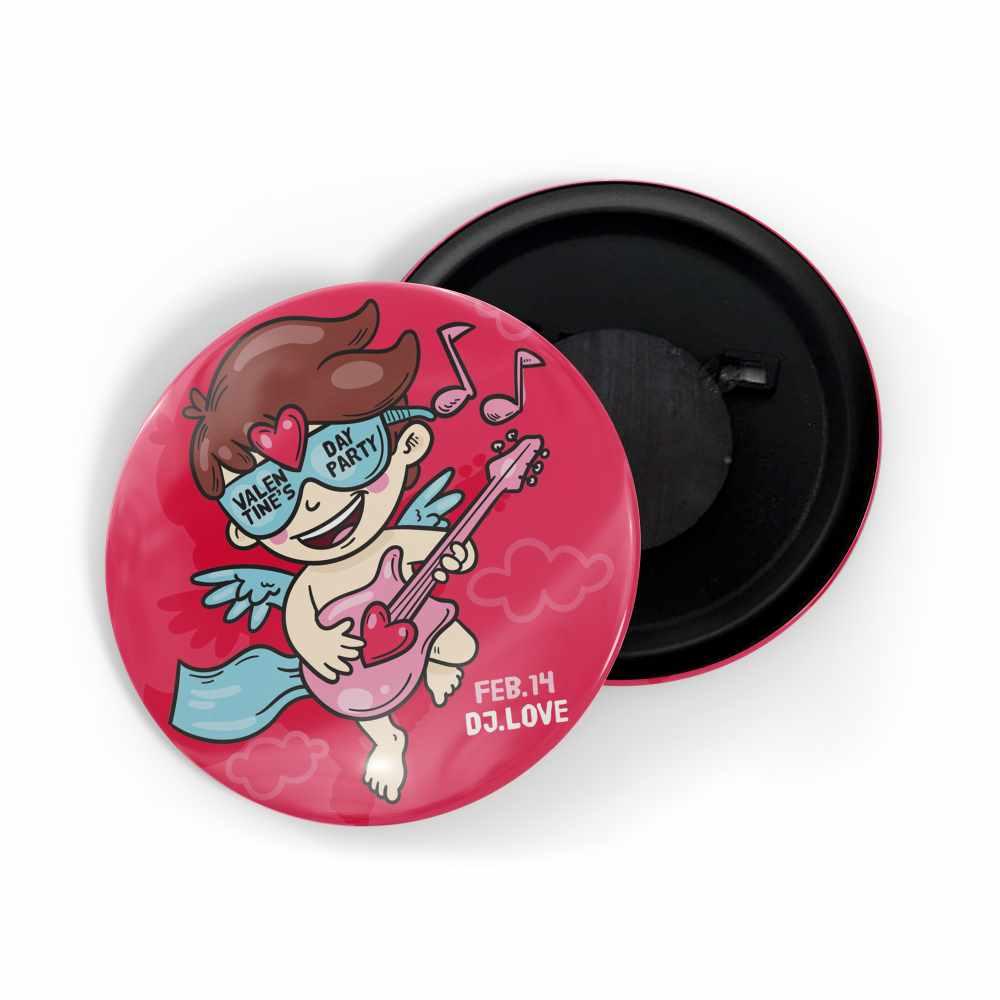 dhcrafts Fridge Magnet Pink Valentine's Day D7 Glossy Finish Design Pack of 1
